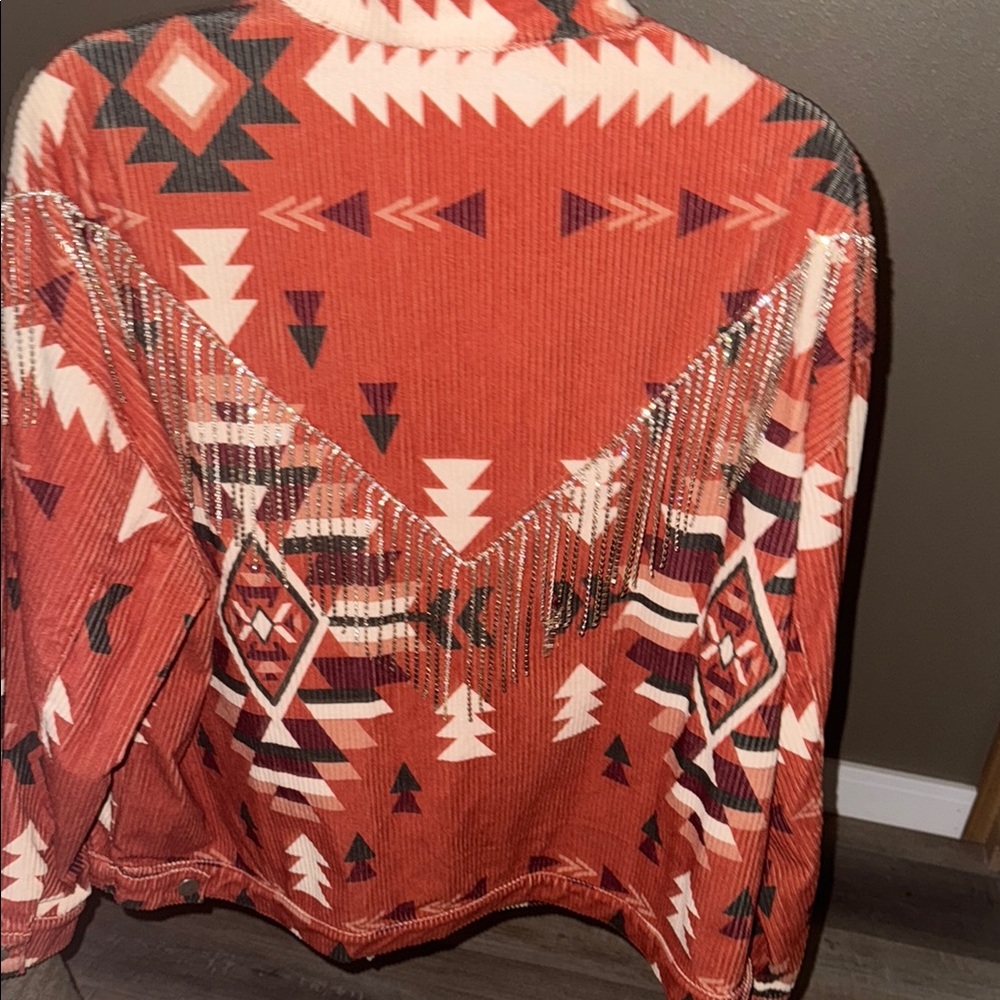 Savana Jane Rust Fringe Jacket
